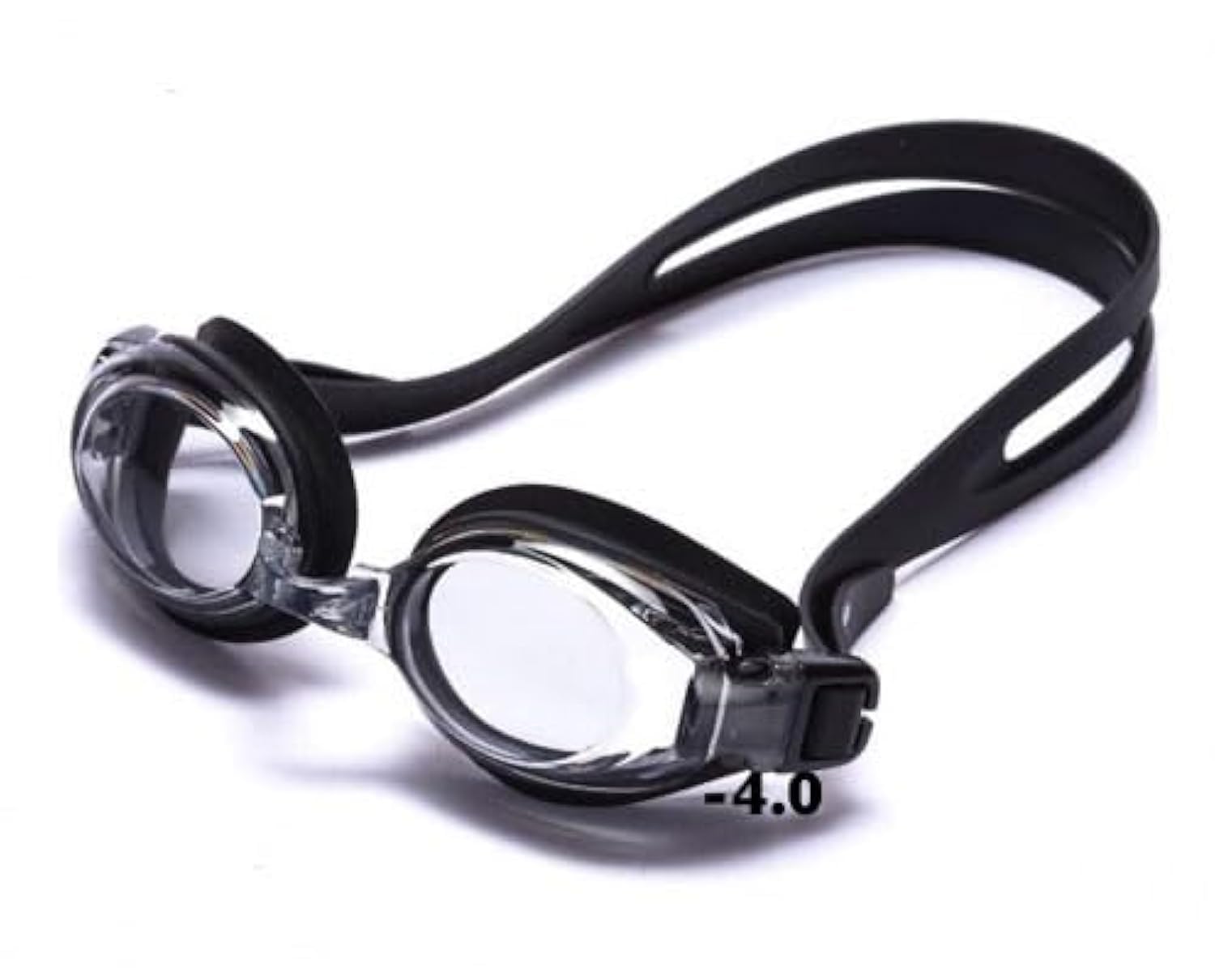 Premium Optical Swimming Goggle - with choice of Silver Mirror or Grey Tinted Lens (Light Grey Lens. Minus 4.0)