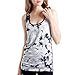 BollyQueena Women's Workout Camisole Round Neck Racerback Tank Top 4 Packs M