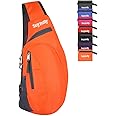 Suyzufly Men Women Foldable Sling Bags Shoulder Chest Backpack Crossbody Daypack for Cycling Walking Hiking