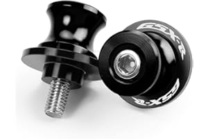 MOWOK Fit For Suzuki GSXR 125 250 300 600 750 1000 GSX-R750 GSX-R 600 GSX-R1000 GSXR750 GSXR600 GSXR1000 Accessories M8 Motorcycle Swingarm Spools Sliders Swing Arm Stand Screws (Black)