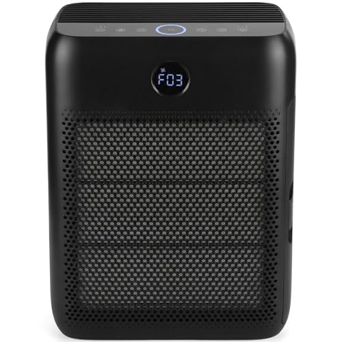 Slevoo Air Purifier For Large Home Room, Genuine H13 HEPA Filter And 3 Pre-Filters For Bedroom, Office, Living Room, Covers Up To 1991.3 Sq.FT, CADR 326 M³/h, Dark Black