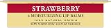 Burt's Bees Strawberry Lip Balm 4 Pack Beeswax Fruit Extracts Natural view 7