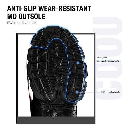Safety Shoes for Women Lightweight Comfortable Work Shoes with Steel Toe Non-Slip Sports Safety Footwear
