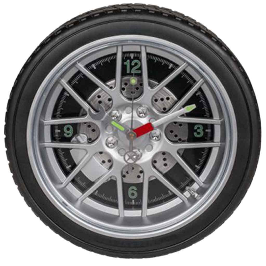 OOTB Wheel Wall Clock with 16 LED, Multi-Colour, 8 x 35 x 35 cm