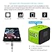 Travel Adapter, JMFONE Universal Travel Adapter 3.4A Type C 4 USB International World Power Plug Adapter Kit Travel Wall Charger USB Plug with UK, EU, AU, US for 200 countries (green)