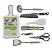 Redneck Convent Camping Utensils Outdoor Cooking Camping Accessories 8-Piece Kitchen Travel Cookware Set in Compact Portable Green Bag