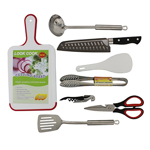 Camping Utensils Outdoor Cooking Camping Accessories 8Piece Kitchen Travel Cookware Set in