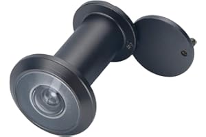 TPOHH Black Door Viewer with Heavy Duty Privacy Cover for 1-3/8 to 2-1/6 Doors, Front Door Peephole for Home Hotel