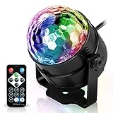 Vnina Disco Ball Party Lights -Led Party Lights With Remote Control DJ Lighting ,Mini Strobe Lights Karaoke Decoration 7 Colors Gifts for Kids Birthday Indoor Gatherings Christmas