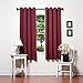 Best Home Fashion Closeout Basic Thermal Insulated Blackout Curtains - Antique Bronze Grommet Top - Burgundy - 52