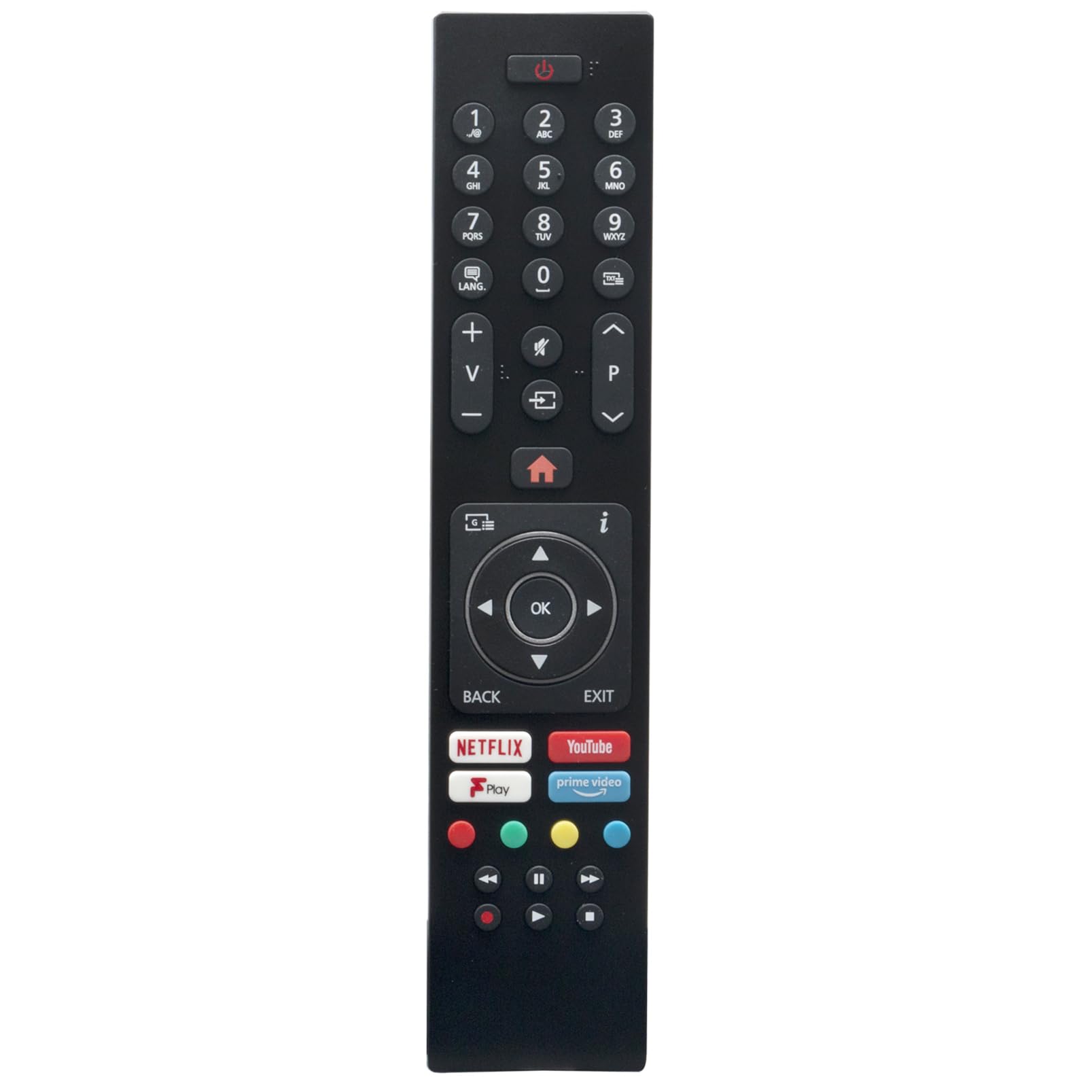 ALLIMITY Replace Remote Control fit for Techwood 49AO8FHD 32A09HD 32AO10HD 32AO7USB 32AO8HD 32AO9HD 39AO10HD 43A09UHD 43AO10FHD 43AO9UHD 49A09UHD 49AO9UHD 55A09UHD 55AO9UHD 65A08UHD 65AO8UHD