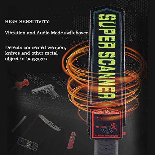 Small Handheld Metal Detector Security Wand Safety Bars,Portable Battery Powered Adjustable