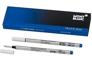 Montblanc Fineliner Refills (M) Royal Blue 124499 / Pen Refills for Fineliner and Rollerball Pens by Montblanc / 2 x Fiber Tip Pen Refill