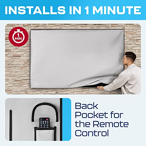 Outdoor TV Cover 6065 Inch Weatherproof and Waterproof Flat TV