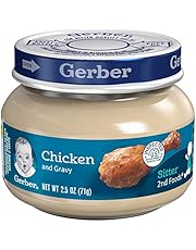 Gerber Purees 2nd Foods, Chicken & Gravy, 2.5 Ounce Jars (Pack of 10)