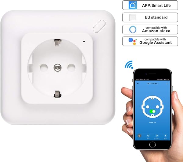FORNORM Wall Socket Wlan SmartLife remoto Smart Socket Flush Wall con Amazon AlexaGoogle HomeIFTTT CA 100240V 2200W Funcin de configuracin de tiempo Rango de radio interior de 30 m