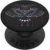 Butterfly Moth Mystical Moon Astrology PopSockets Adhesive PopGrip