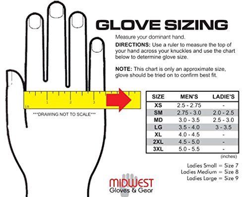 Midwest Gloves & Gear B00EARDD8K MX400P02-XL-AZ-6 Max