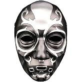 Halloween Death Scary Eater Mask Black and Silver Resin Death Mask Eater Costume Anime Cosplay for Men Women