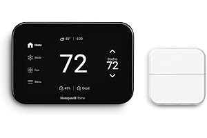 Honeywell Home X8S Smart Thermostat with Room Sensor, Video Doorbell Compatibility, IAQ Control, and Customizable Touchscreen Display, Black
