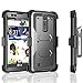 Tekcoo Case for LG Escape 3 / LG Phoenix 2 / LG Treasure LTE/LG K7 / K8 / Tribute 5, [TShell] [Gray] Shock Absorbing [Built-in Screen Protector] Holster Locking Belt Clip Defender Heavy Cover