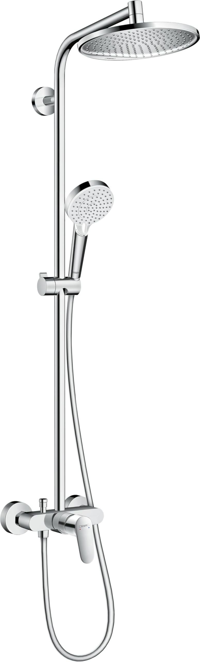 hansgrohe Crometta S - Rainfall Shower Head (⌀ 240 mm), Hand Shower (2 Sprays), Chrome, 27269000