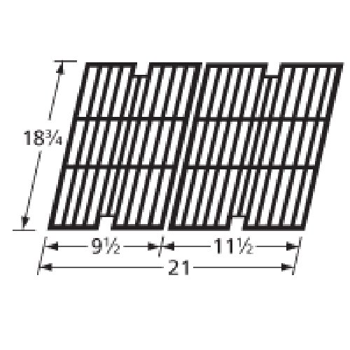 Music City Metals 62902 Gloss Cast Iron Cooking Grid Set Replacement for Select Centro and Cuisinart Gas Grill Models