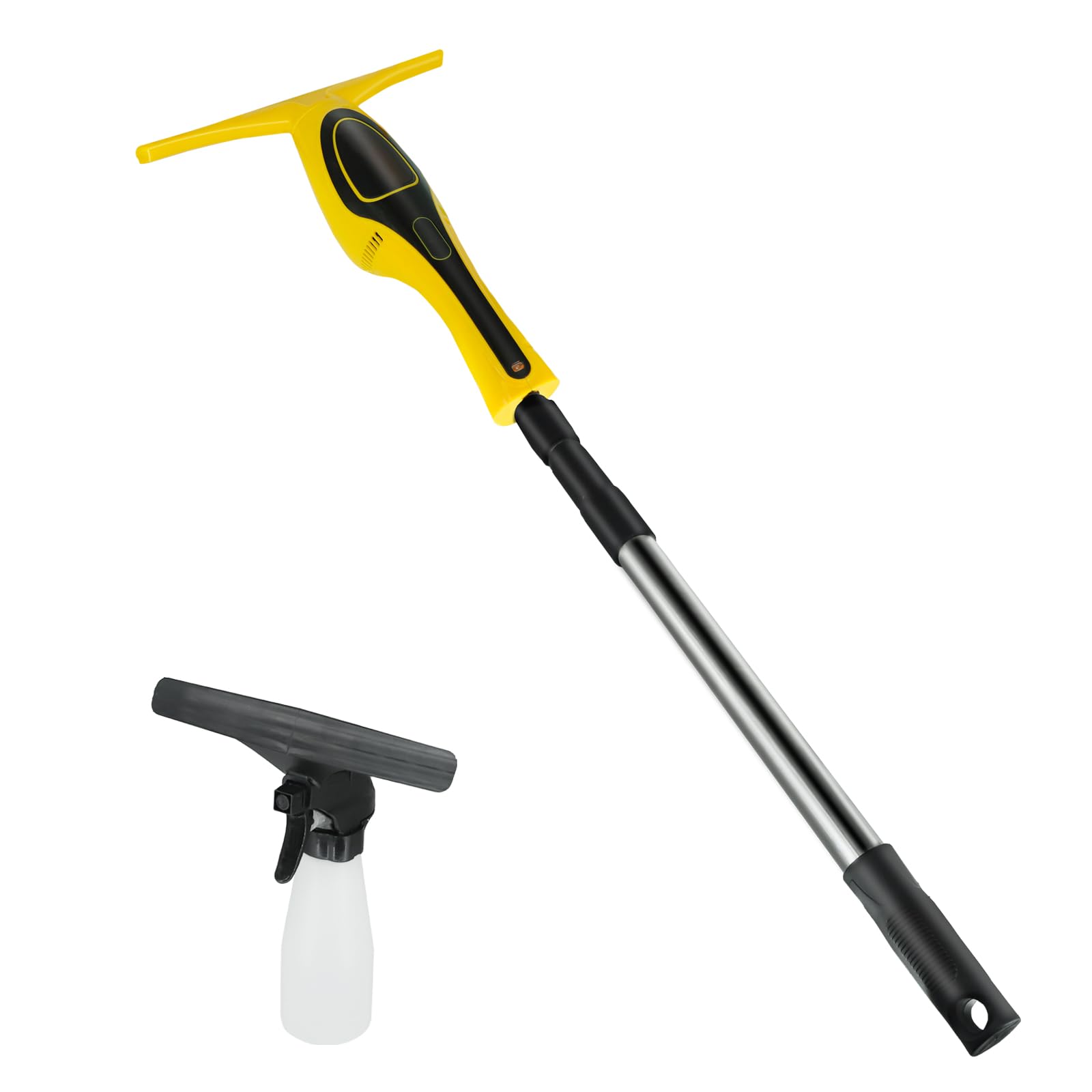 Photo 1 of Window Vacuum Squeegee Cordless, Rechargeable Windows Tool Vacuum Cleaner Set, Electric Power Glass Cleaning Tools with 50ml Water Tank & Telescopic Pole (36"-61") for Windows, Tiles