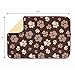 Kitchen Basics XL Microfiber Pet Bowl Feeding Mat, Anti-Skid and Absorbent, 14 Inch x 21.5 Inch, Brown Paws