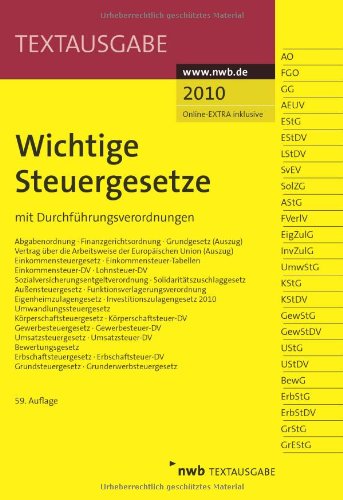 Wichtige Steuergesetze: mit Durchführungsverordnungen: 9783482604515