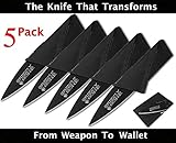 FIVE Credit Card Knife Survival Life Stainless Steel Discreet Folding Multi-functional Knife