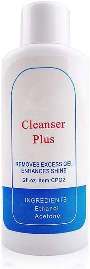 Dxpow UV Gel Polish,Excess Remover,60ML Cleanser Plus Liquid Surface Sticky Layer Residue,Nail Art Acrylic