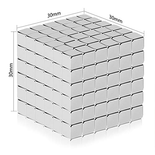 Xtozon 5MM 216 Pieces Magnetic Sculpture Cube Building Blocks Toys for Intelligence Learning, Magnet Executive Desk Toys and Stress Relief Toys for Adults (Silver)