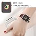OULUOQI Screen Protector Compatible with Apple Watch Case 40mm Series 4 - 2019 360 ° Protective Ultra-Thin Cover Case for Series 4 40mm (1 Black +1 Transparent)