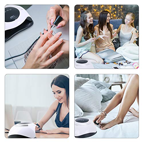 image for 120W UV LED Nail Lamp, Easkep Faster Nail Dryer for Gel Polish with 4 