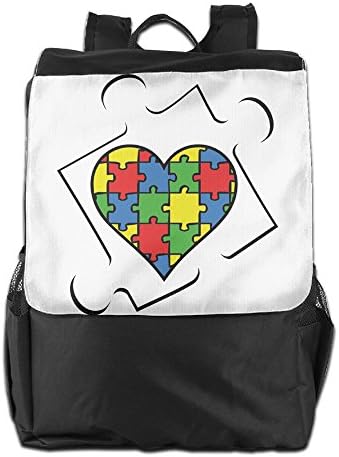Eshanqu Autism Awareness School Travel Laptop Shoulders Backpack Bag