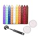 Aokbean 10pcs Colors Flower Antique Carved Wax Sealing Sticks for Retro Vintage Wax Seal Stamp Without Wick (Multi-Color)