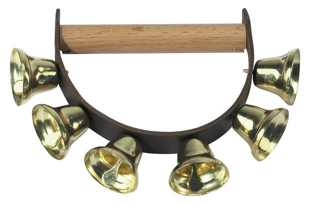 BSX 830272 6 Shells Bell Wreath with Wooden Handle