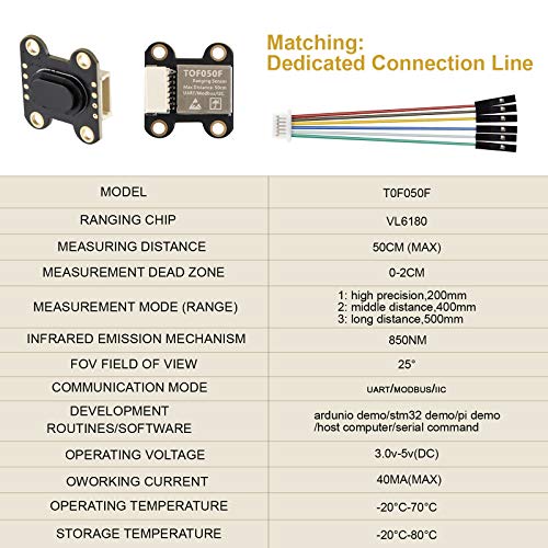 Laser Distance Sensor Ranging Time Of Flight Sensor VL6180 50CM IR ...