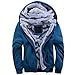 MANLUODANNI Men's Fleece Hooed Hoodies Thick Wool Warm Winter Jacket Coats