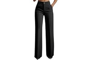 Dress Pants for Women Trendy 2026 High Waist Stretchy Work Pants Business Casual Straight Leg Trousers with Pockets