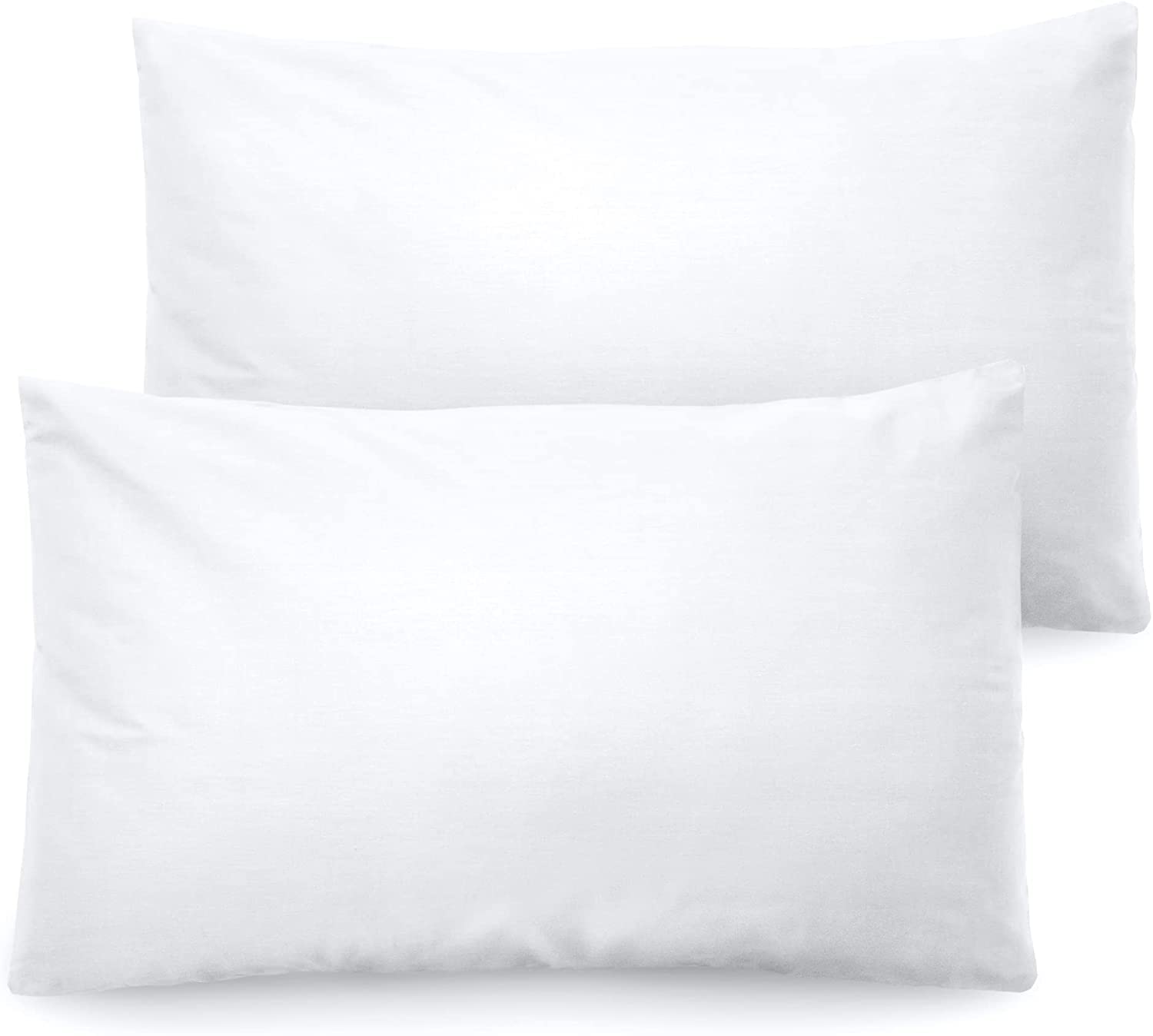 Ghazlan 400 Thread Count 100% Egyptian Cotton 2 Pack Housewife Pillow Cases Covers , White Bedroom Pillowcase Pair, Long-Staple 100% Natural Cotton Standard Cases for Sleeping,50cm x 75cm approx.