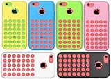 Iphone 5c Case,Pack 6pcs Holes Design Silicone Rubber Soft Protective Case Cover For Apple Iphone 5c Black White Blue Pink Yellow Green