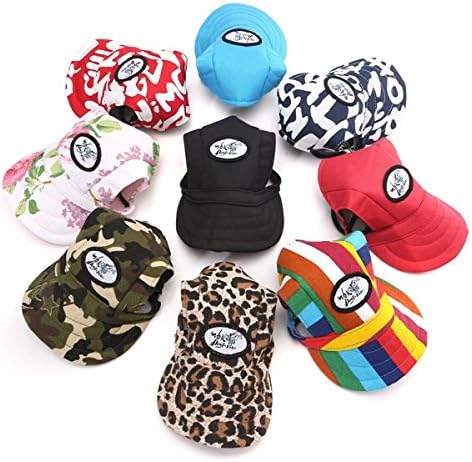 Canvas Summer Small Pet Dog Cat Baseball Visor Strap Hat Puppy Cap Sunbonnet