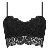 Women Bralet Lace Tank Top Cami Floral Strapless Bodycon Crocheted Sexy