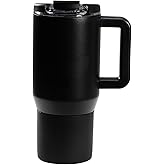 HydroJug Coffee Traveler 20 oz - Leak-Resistant, Ceramic-Lined Insulated Travel Coffee Mug for Hot or Cold Drinks with Flip Lid & Handle, Dishwasher Safe Coffee Tumbler, Black