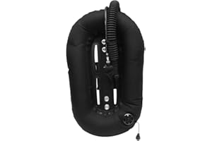 Srutueo 30Lbs Scuba Diving Snorkeling Donut Wing Single Tank BCD Buoyancy Compensator Scuba Professional Diver Gear Scuba,Bla
