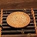 Yazi Rattan Coasters Handcrafted Eco-friendly Coffee Cupmat Tea Cup Mat Teapot Vine Placemat Rattan Decorative Holder for Kitchen Table Drinks Crafts Table Desk Office Hote (Orange, Diameter 4 inches)