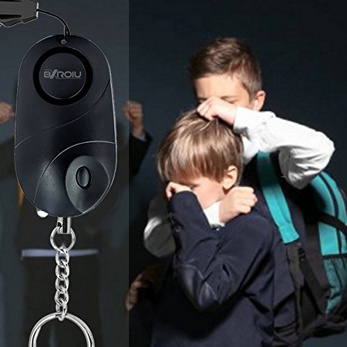 Personal Security Alarm with LED Light - Compact Emergency Keychain for Kids Women and Seniors Crime Prevention Warning (Pink+Black)