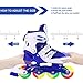 JIFAR Youth Children's Inline Skates for Kids, Adjustable Roller Blades with Light Up Wheels for Girls Boys, Indoor&Outdoor Ice Skating Equipment in Small Medium Size, Blue&Purple